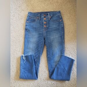 Madewell high rise button fly skinny jeans